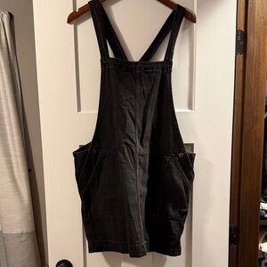 Black Denim Overall dress
